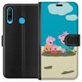 Miniatyrbillede 1 af 3: Huawei P30 lite Tegnebogsetui Greta Gris Familie Georg Mudderpøl Børnemotiv Serie Populær Børnekarakter Glæde