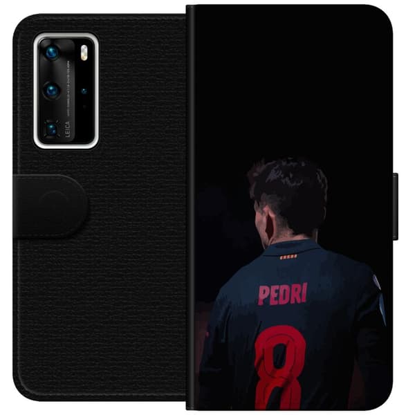 Huawei P40 Pro Lommeboketui Pedri FC Barcelona Fotball Spansk Midtbanespiller Mål Sportsmotivasjon Fans Barn Ungdom