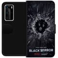 Miniatyrbild 1 av 3: Huawei P40 Pro Plånboksfodral Black Mirror Sci-Fi Netflix Serie Dystopi Teknik Cyberpunk Mörkt TV Spelmotiv