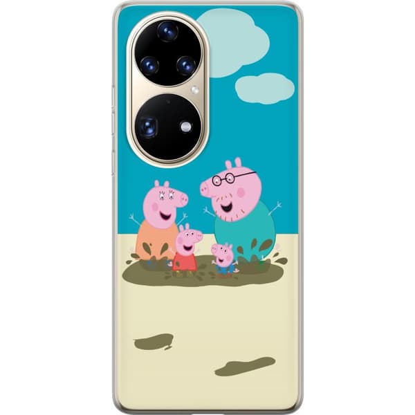 Huawei P50 Pro Läpinäkyvä kuori Greta Possu Perhe Jori Mutapuro Lasten Kuva Sarja Suosittu Lasten Hahmo Ilo