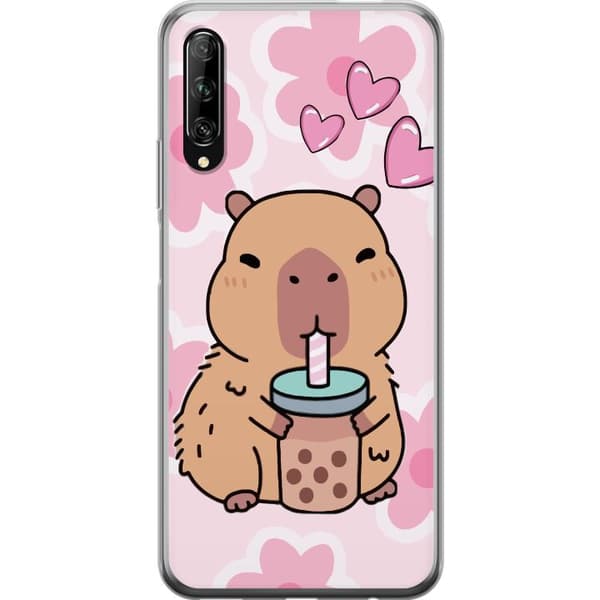 Huawei P smart Pro 2019 Gennemsigtig cover Kawaii Capybara Hjerte Anime Stil Sød Design Dyremotiv TikTok Populær Gave Pige