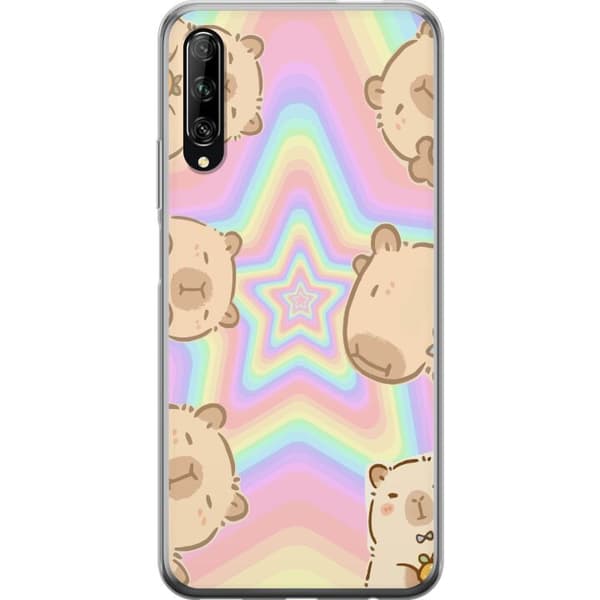 Huawei P smart Pro 2019 Genomskinligt Skal Kawaii Capybara Galaxy Söt Anime Djur Rymdmotiv Kawaii Trend Present TikTok Design