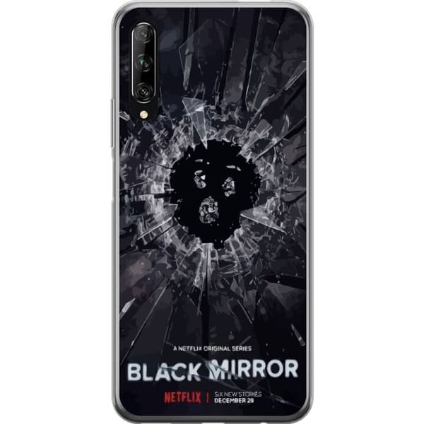 Huawei P smart Pro 2019 Gjennomsiktig deksel Black Mirror Sci-Fi Netflix Serie Dystopi Teknologi Cyberpunk Mørkt TV Videospill Tema