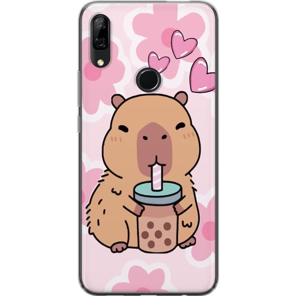 Huawei P Smart Z Gjennomsiktig deksel Kawaii Capybara Hjerteanime Stil Søt Design Dyretema TikTok Populær Gave Jente