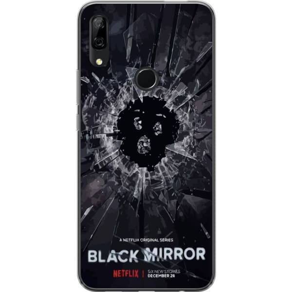 Huawei P Smart Z Läpinäkyvä kuori Black Mirror Sci-Fi Netflix -sarja Dystopia Teknologia Cyberpunk Synkkä TV Videopeli Teema