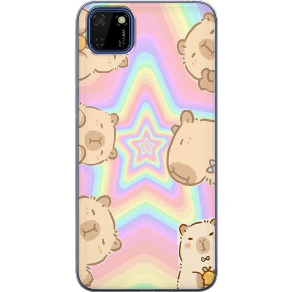 Huawei Y5p Läpinäkyvä kuori Kawaii Capybara Galaxy Söpö Anime Eläin Avaruusteema Kawaii Trendi Lahja TikTok-suunnittelu
