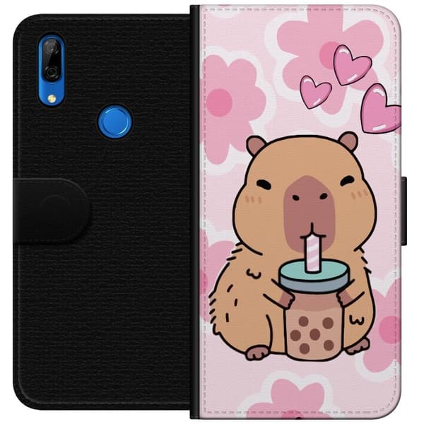 Huawei P Smart Z Lommeboketui Kawaii Capybara Hjerteanime Stil Søt Design Dyretema TikTok Populær Gave Jente
