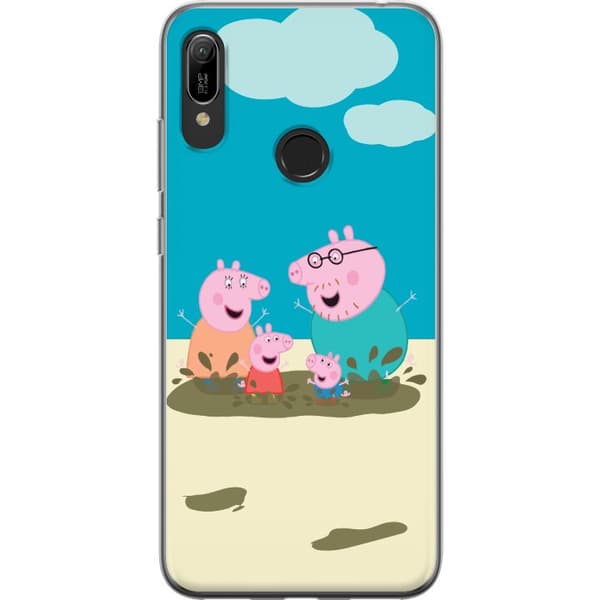 Huawei Y6 (2019) Läpinäkyvä kuori Greta Possu Perhe Jori Mutapuro Lasten Kuva Sarja Suosittu Lasten Hahmo Ilo