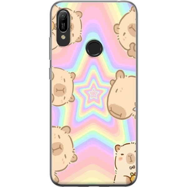 Huawei Y6 (2019) Gjennomsiktig deksel Kawaii Capybara Galaxy Søt Anime Dyr Romtema Kawaii Trend Gave TikTok Design