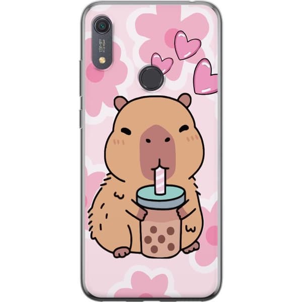 Huawei Y6s (2019) Läpinäkyvä kuori Kawaii Capybara Sydän Anime-tyyli Söpö Suunnittelu Eläinaihe TikTok Suosittu Lahja Tyttö