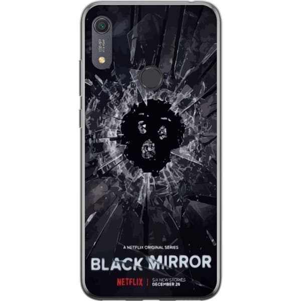Huawei Y6s (2019) Läpinäkyvä kuori Black Mirror Sci-Fi Netflix -sarja Dystopia Teknologia Cyberpunk Synkkä TV Videopeli Teema