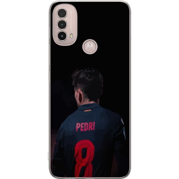 Motorola Moto E40 Gennemsigtig cover Pedri FC Barcelona Fodbold Spansk Midtbanespiller Mål Sportsmotivation Fans Børn Ungdom