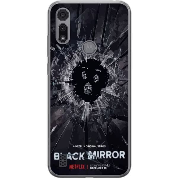 Motorola Moto E6i Gennemsigtig cover Black Mirror Sci-Fi Netflix Serie Dystopi Teknologi Cyberpunk Mørkt TV Videospil Tema