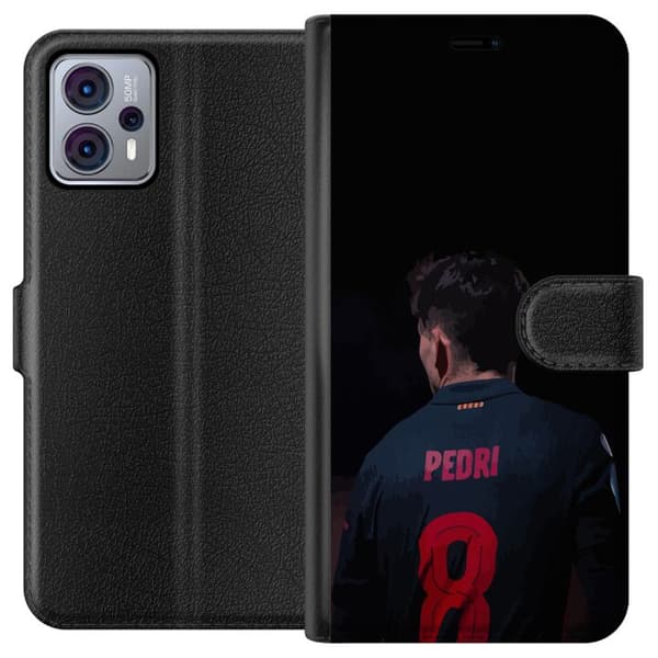 Motorola Moto G23 Plånboksfodral Pedri FC Barcelona Fotboll Spansk Mittfältare Mål Sportmotiv Fans Barn Ungdom
