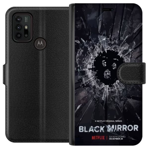 Motorola Moto G30 Tegnebogsetui Black Mirror Sci-Fi Netflix Serie Dystopi Teknologi Cyberpunk Mørkt TV Videospil Tema