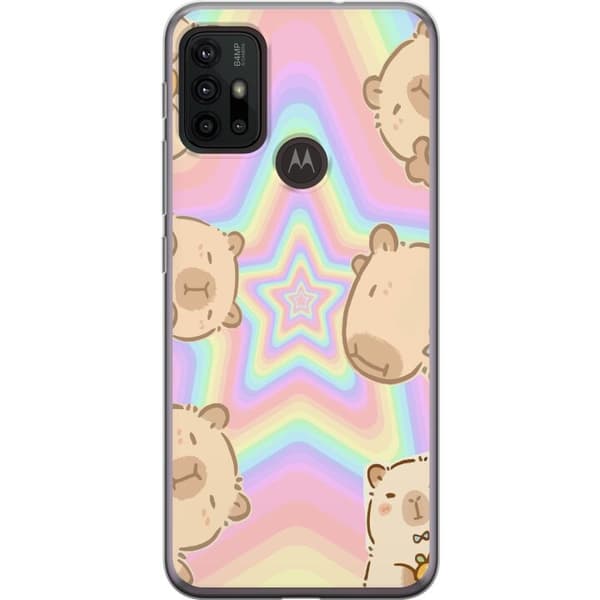 Motorola Moto G30 Gennemsigtig cover Kawaii Capybara Galaxy Sød Anime Dyr Rummotiv Kawaii Trend Gave TikTok Design