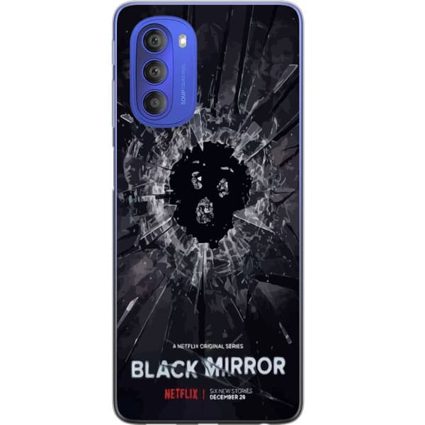Motorola Moto G51 5G Gennemsigtig cover Black Mirror Sci-Fi Netflix Serie Dystopi Teknologi Cyberpunk Mørkt TV Videospil Tema