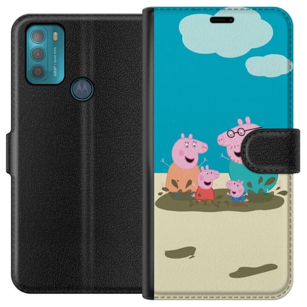 Motorola Moto G50 Lompakkokotelo Greta Possu Perhe Jori Mutapuro Lasten Kuva Sarja Suosittu Lasten Hahmo Ilo