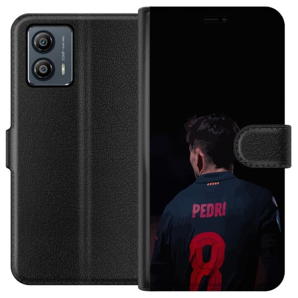 Motorola Moto G53 Lommeboketui Pedri FC Barcelona Fotball Spansk Midtbanespiller Mål Sportsmotivasjon Fans Barn Ungdom
