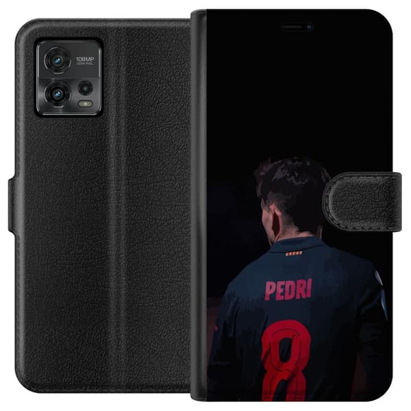 Motorola Moto G72 Tegnebogsetui Pedri FC Barcelona Fodbold Spansk Midtbanespiller Mål Sportsmotivation Fans Børn Ungdom