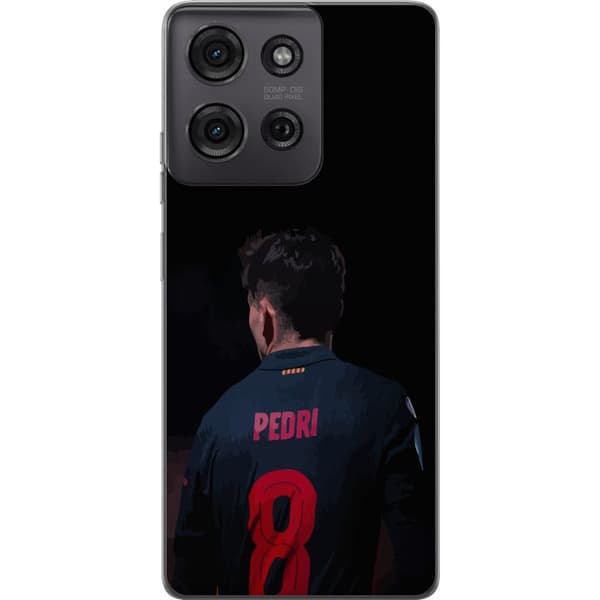 Motorola Moto G75 Gennemsigtig cover Pedri FC Barcelona Fodbold Spansk Midtbanespiller Mål Sportsmotivation Fans Børn Ungdom