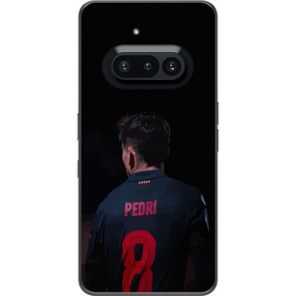 Nothing Phone (3a) Gennemsigtig cover Pedri FC Barcelona Fodbold Spansk Midtbanespiller Mål Sportsmotivation Fans Børn Ungdom