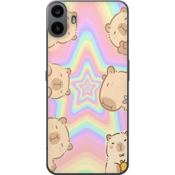 Nothing CMF Phone 1 Gennemsigtig cover Kawaii Capybara Galaxy Sød Anime Dyr Rummotiv Kawaii Trend Gave TikTok Design