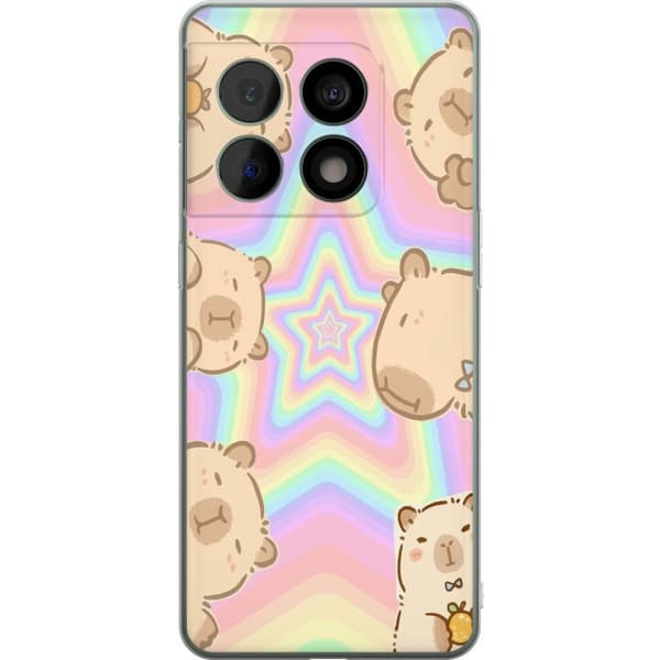 OnePlus 10 Pro Läpinäkyvä kuori Kawaii Capybara Galaxy Söpö Anime Eläin Avaruusteema Kawaii Trendi Lahja TikTok-suunnittelu