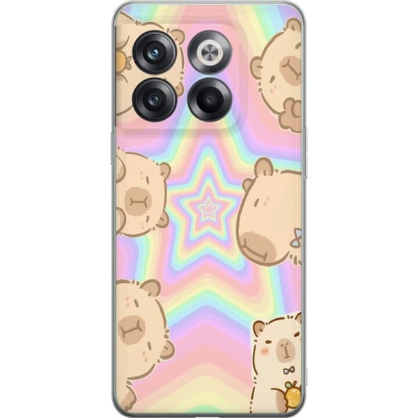 OnePlus 10T Läpinäkyvä kuori Kawaii Capybara Galaxy Söpö Anime Eläin Avaruusteema Kawaii Trendi Lahja TikTok-suunnittelu
