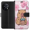 Pikkukuva 1 / 3: OnePlus 11 Lompakkokotelo Kawaii Capybara Sydän Anime-tyyli Söpö Suunnittelu Eläinaihe TikTok Suosittu Lahja Tyttö