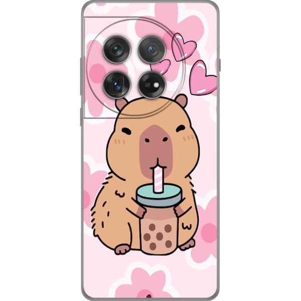 OnePlus 12 Läpinäkyvä kuori Kawaii Capybara Sydän Anime-tyyli Söpö Suunnittelu Eläinaihe TikTok Suosittu Lahja Tyttö