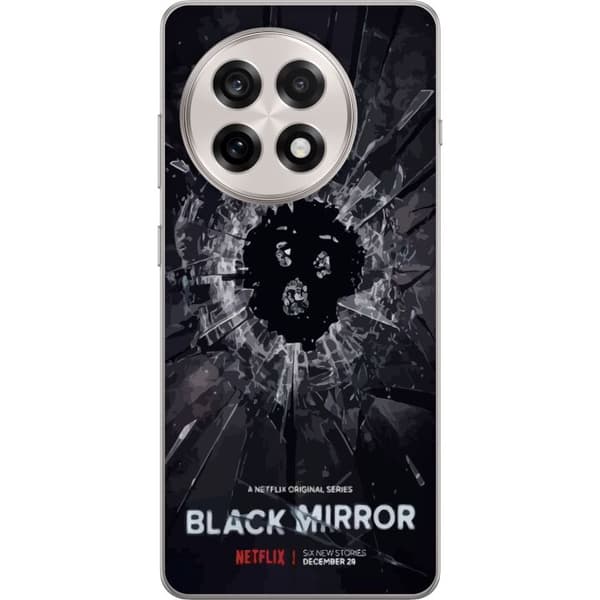 OnePlus 13R Läpinäkyvä kuori Black Mirror Sci-Fi Netflix -sarja Dystopia Teknologia Cyberpunk Synkkä TV Videopeli Teema