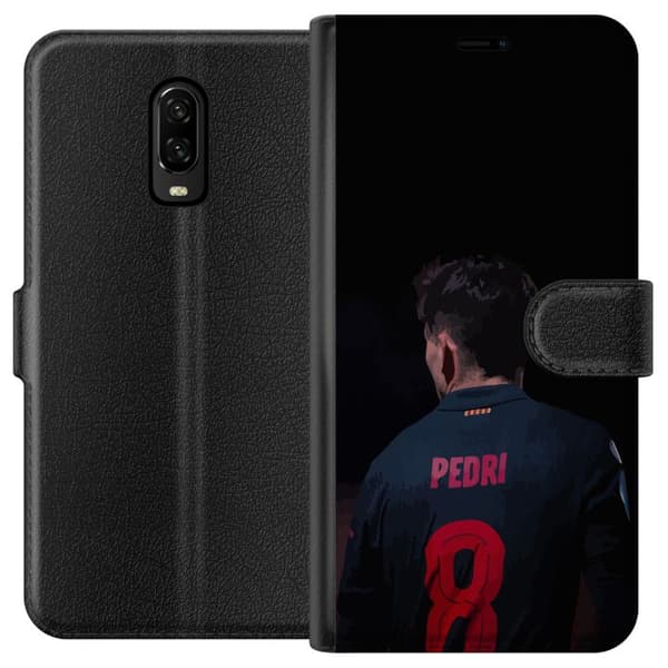OnePlus 6T Lommeboketui Pedri FC Barcelona Fotball Spansk Midtbanespiller Mål Sportsmotivasjon Fans Barn Ungdom
