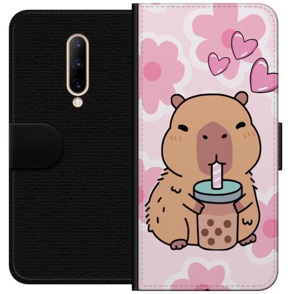 OnePlus 7 Pro Lompakkokotelo Kawaii Capybara Sydän Anime-tyyli Söpö Suunnittelu Eläinaihe TikTok Suosittu Lahja Tyttö