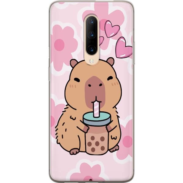OnePlus 7 Pro Läpinäkyvä kuori Kawaii Capybara Sydän Anime-tyyli Söpö Suunnittelu Eläinaihe TikTok Suosittu Lahja Tyttö