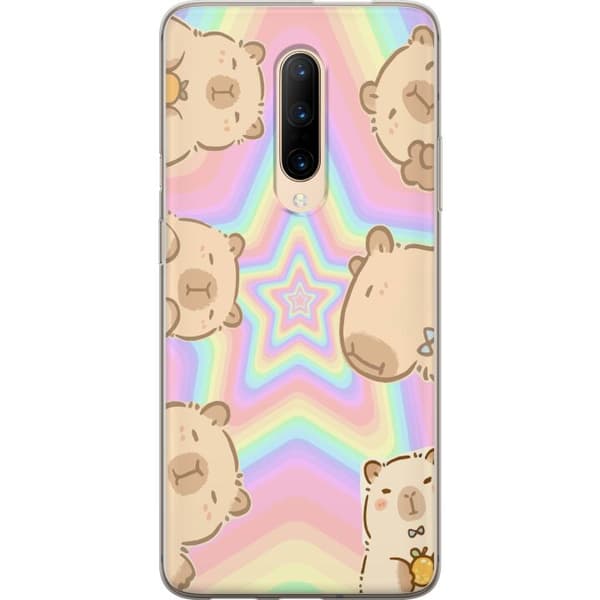 OnePlus 7 Pro Läpinäkyvä kuori Kawaii Capybara Galaxy Söpö Anime Eläin Avaruusteema Kawaii Trendi Lahja TikTok-suunnittelu