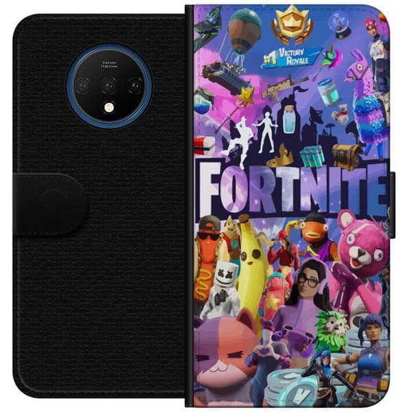 OnePlus 7T Tegnebogsetui Fortnite Skins Emotes Battle Royale Karakterer Gamer Gamingtema Fed Børn Unge