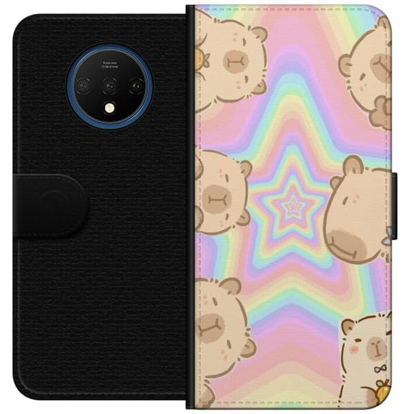 OnePlus 7T Lommeboketui Kawaii Capybara Galaxy Søt Anime Dyr Romtema Kawaii Trend Gave TikTok Design