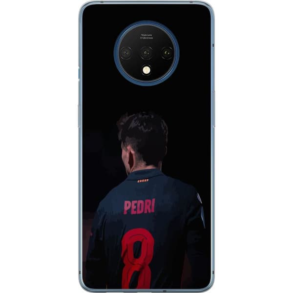 OnePlus 7T Gennemsigtig cover Pedri FC Barcelona Fodbold Spansk Midtbanespiller Mål Sportsmotivation Fans Børn Ungdom