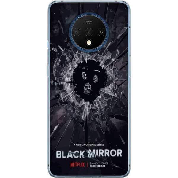OnePlus 7T Gennemsigtig cover Black Mirror Sci-Fi Netflix Serie Dystopi Teknologi Cyberpunk Mørkt TV Videospil Tema