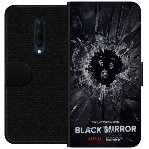 OnePlus 7T Pro Lompakkokotelo Black Mirror Sci-Fi Netflix -sarja Dystopia Teknologia Cyberpunk Synkkä TV Videopeli Teema