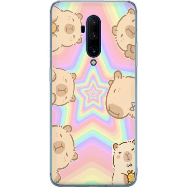 OnePlus 7T Pro Gjennomsiktig deksel Kawaii Capybara Galaxy Søt Anime Dyr Romtema Kawaii Trend Gave TikTok Design