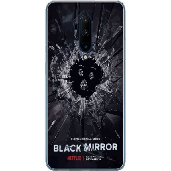 OnePlus 7T Pro Läpinäkyvä kuori Black Mirror Sci-Fi Netflix -sarja Dystopia Teknologia Cyberpunk Synkkä TV Videopeli Teema