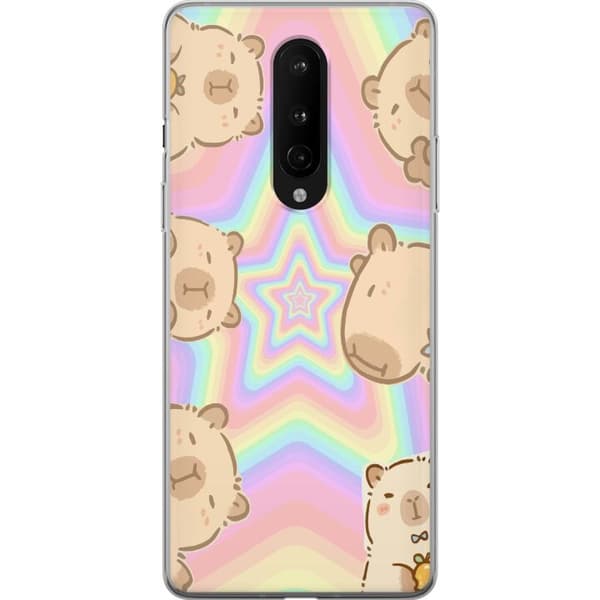 OnePlus 8 Genomskinligt Skal Kawaii Capybara Galaxy Söt Anime Djur Rymdmotiv Kawaii Trend Present TikTok Design