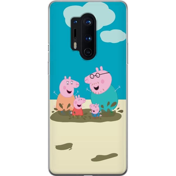 OnePlus 8 Pro Gjennomsiktig deksel Greta Gris Familien Georg Lerøl Barne Motiv Serie Populær Barnekarakter Glede