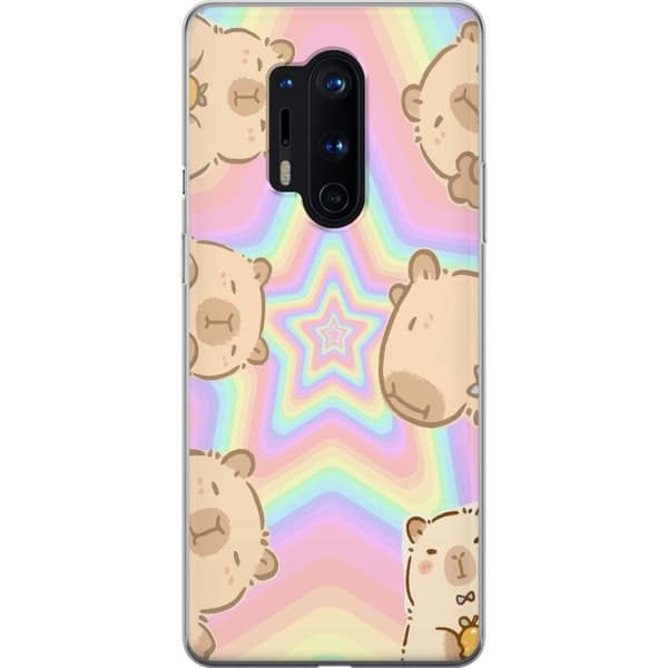OnePlus 8 Pro Gjennomsiktig deksel Kawaii Capybara Galaxy Søt Anime Dyr Romtema Kawaii Trend Gave TikTok Design