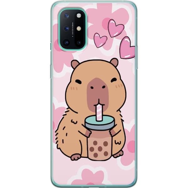 OnePlus 8T Genomskinligt Skal Kawaii Capybara Hjärtan Anime Stil Söt Design Djurmotiv TikTok Populärt Present Tjej