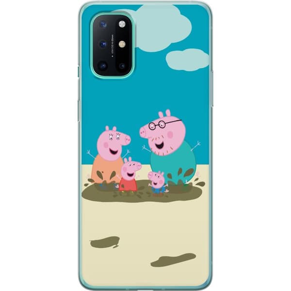 OnePlus 8T Gjennomsiktig deksel Greta Gris Familien Georg Lerøl Barne Motiv Serie Populær Barnekarakter Glede