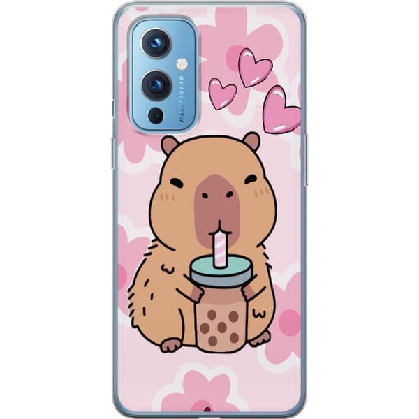 OnePlus 9 Genomskinligt Skal Kawaii Capybara Hjärtan Anime Stil Söt Design Djurmotiv TikTok Populärt Present Tjej