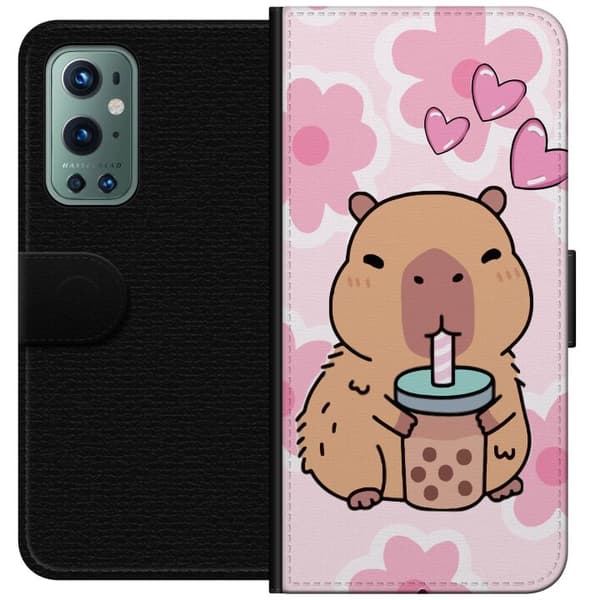 OnePlus 9 Pro Tegnebogsetui Kawaii Capybara Hjerte Anime Stil Sød Design Dyremotiv TikTok Populær Gave Pige